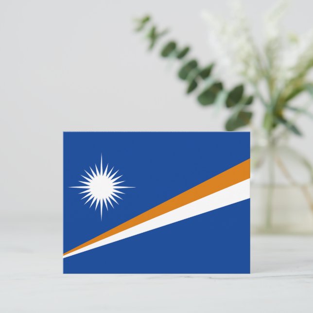Postal Bandera de las Islas Marshall (Anverso de pie)
