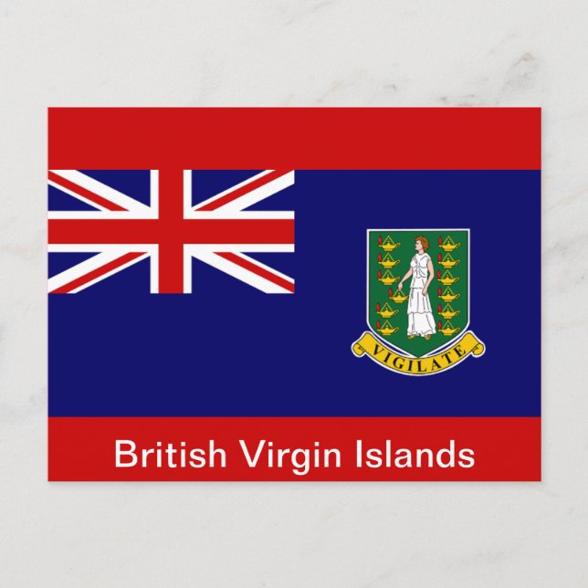Postal Bandera de las Islas Vírgenes Británicas (Anverso)