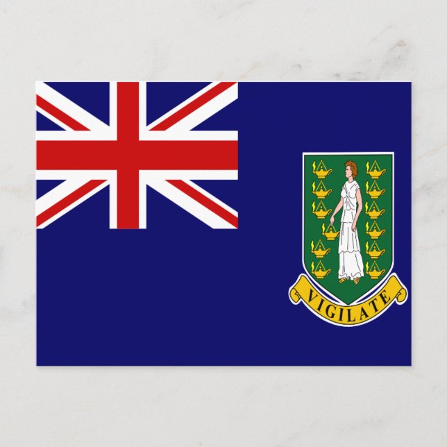 Postal Bandera de las Islas Vírgenes Británicas (Anverso)