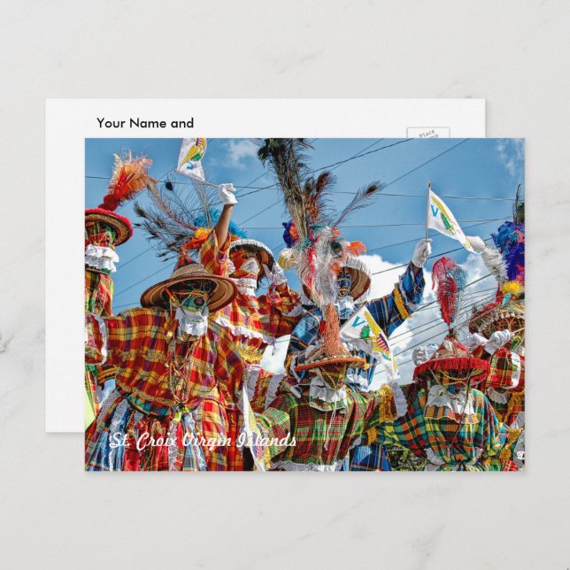 Postal Bandera de las Islas Vírgenes de Estados Unidos Mo (Anverso / Reverso)