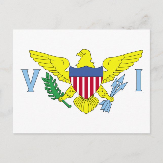 Postal Bandera de las Islas Vírgenes de los Estados Unido (Anverso)