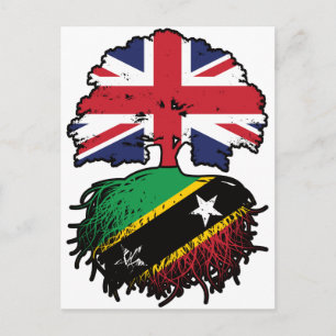Postal Bandera de las raíces del árbol de Saint Kitts Kit