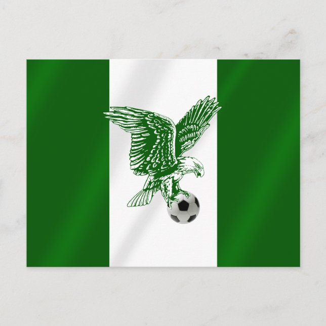 Postal Bandera de las Super Águilas Nigerianas en Nigeria (Anverso)