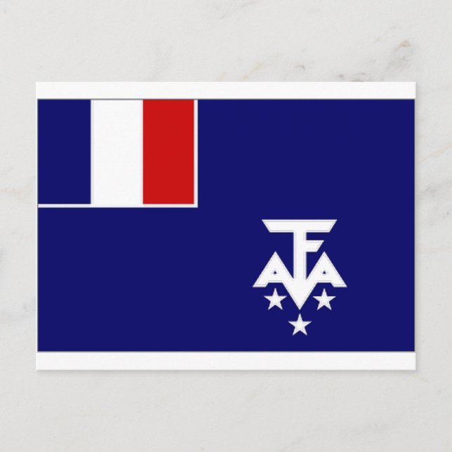 Postal Bandera de las Tierras Antárticas del Sur Francés (Anverso)