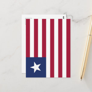Postal bandera de Liberia