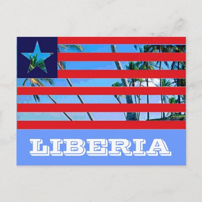 Postal Bandera de Liberia (Anverso)