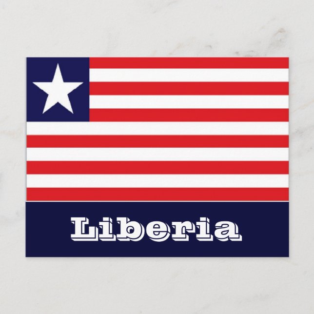 Postal Bandera de Liberia (Anverso)