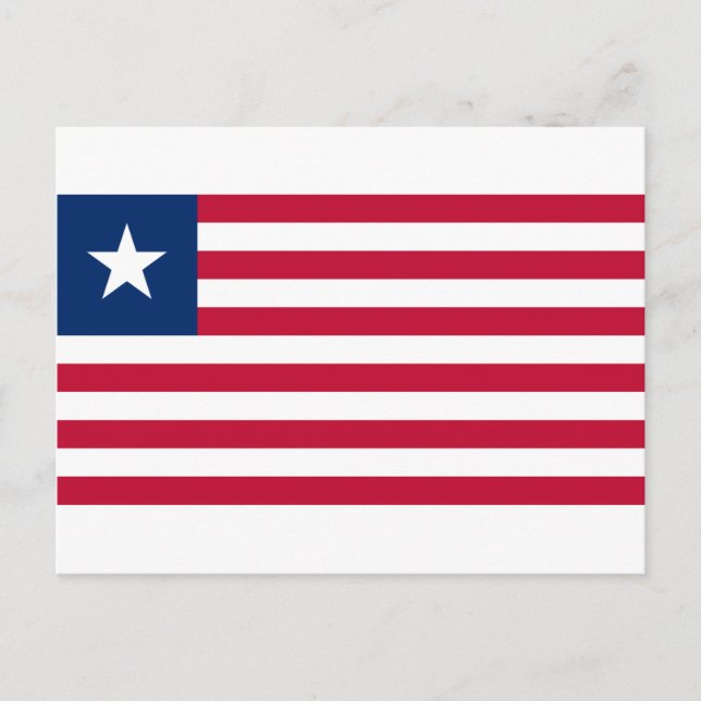 Postal Bandera de Liberia (Liberia) (Anverso)