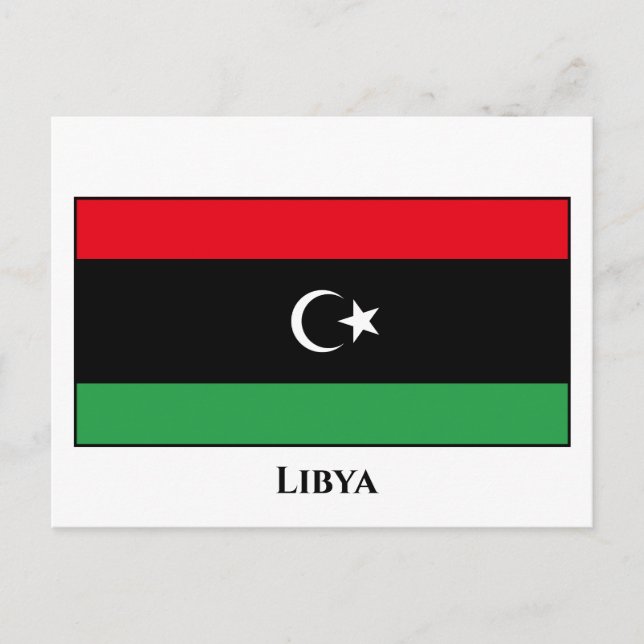 Postal Bandera de Libia (Libia) (Anverso)