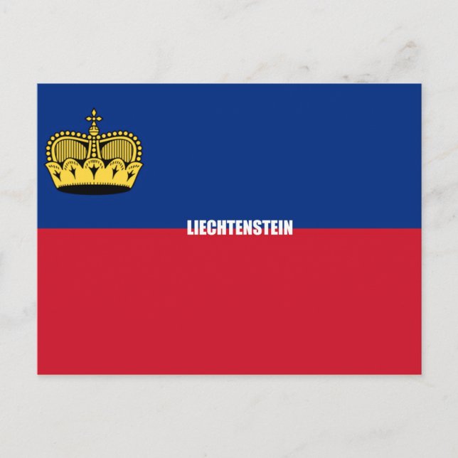 Postal Bandera de Liechtenstein (Anverso)