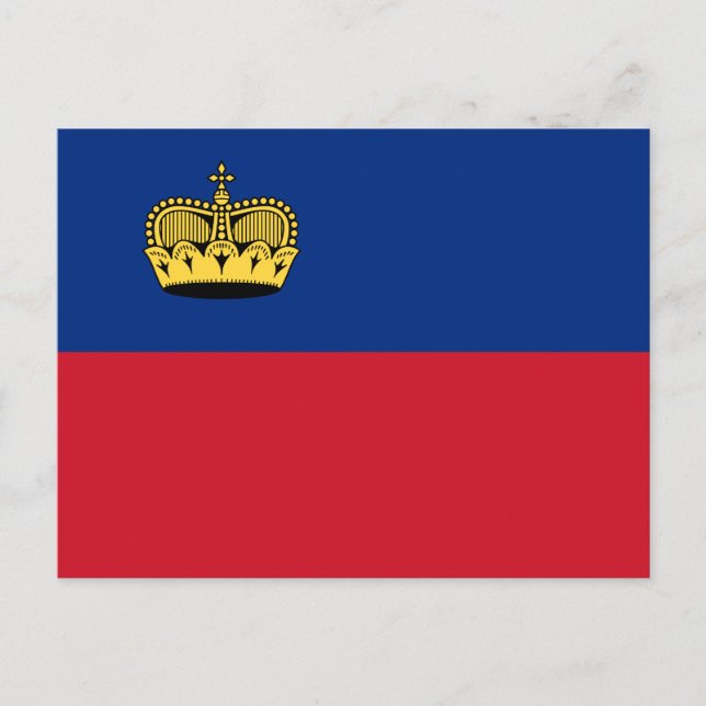 Postal Bandera de Liechtenstein (Anverso)
