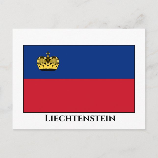 Postal Bandera de Liechtenstein (Anverso)