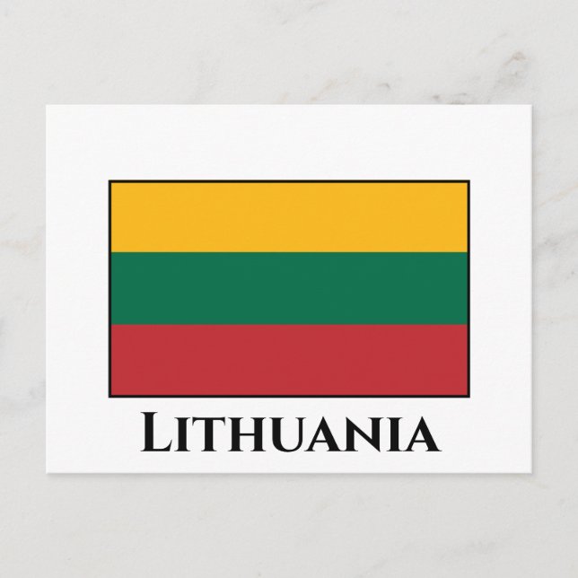 Postal Bandera de Lituania (lituana) (Anverso)