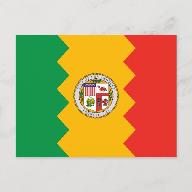 Postal Bandera de Los Ángeles (Anverso)