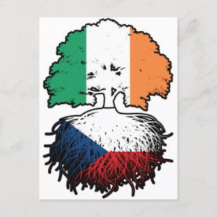 Postal Bandera de los árboles de Irlanda de la República