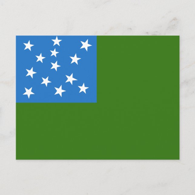 Postal Bandera de los chicos de las montañas verdes (Anverso)