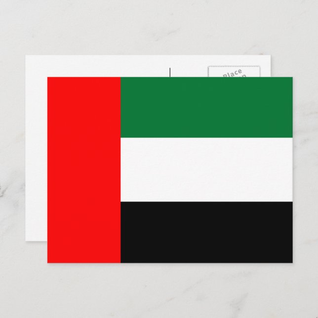 Postal Bandera de los Emiratos Árabes Unidos (Anverso / Reverso)