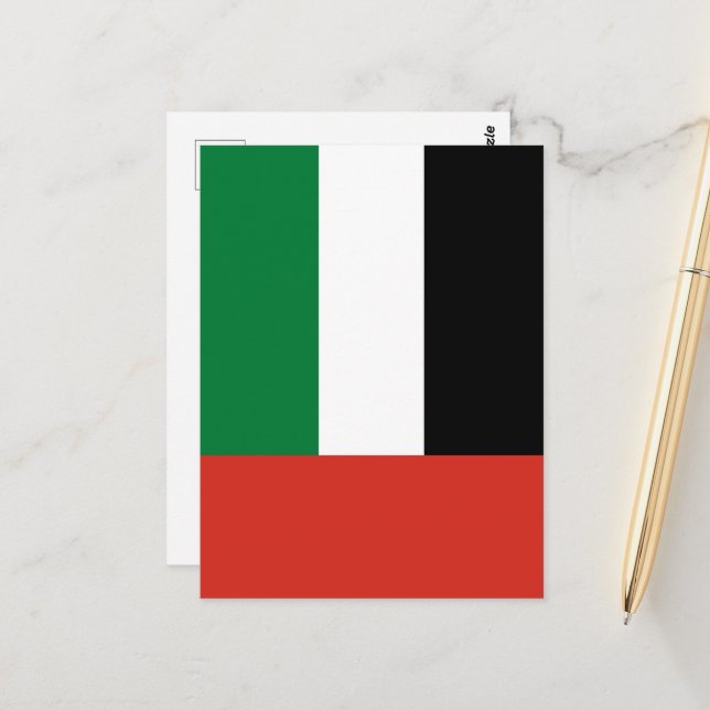 Postal Bandera de los Emiratos Árabes Unidos (Anverso/Reverso In Situ)