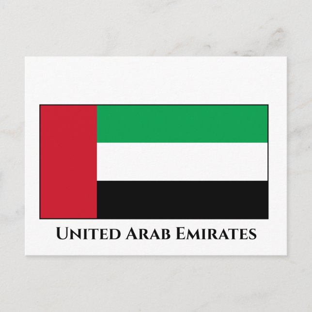 Postal Bandera de los Emiratos Árabes Unidos (Anverso)