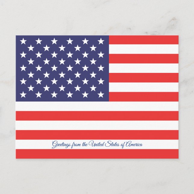 Postal Bandera de los Estados Unidos (Anverso)