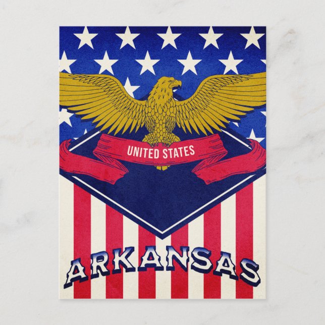 Postal Bandera de los Estados Unidos de Arkansas (Anverso)