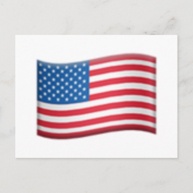 Postal Bandera de los Estados Unidos - Emoji (Anverso)