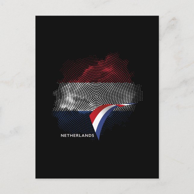 Postal bandera de los Países Bajos (Anverso)