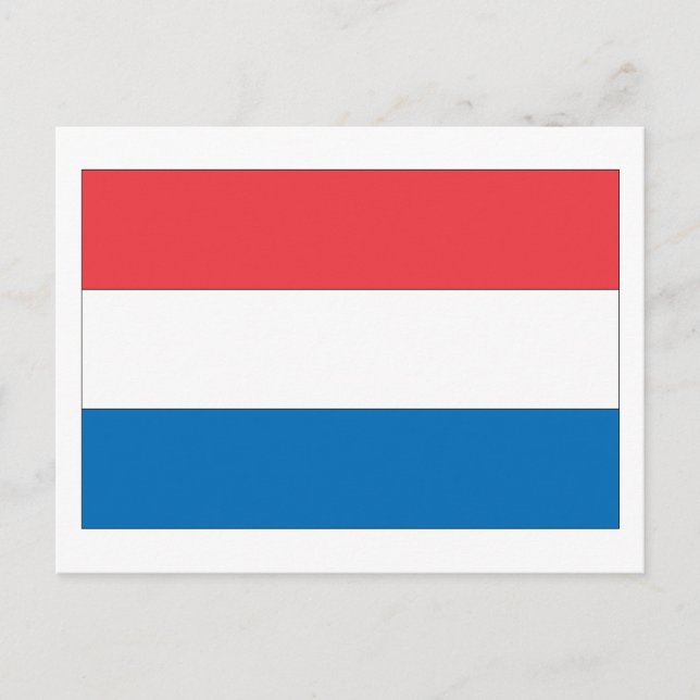 Postal Bandera de los Países Bajos (Anverso)