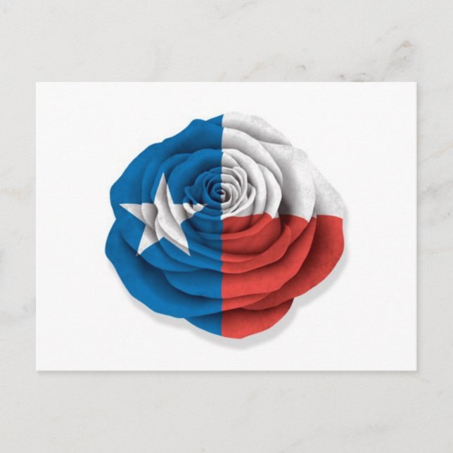 Postal Bandera de los Rosas de Texas en blanco (Anverso)