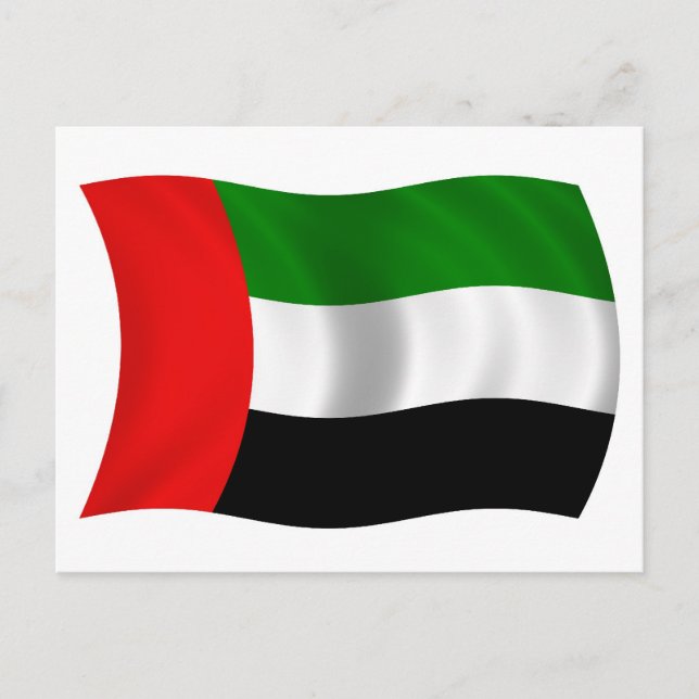 Postal Bandera de los UAE que agita (Anverso)