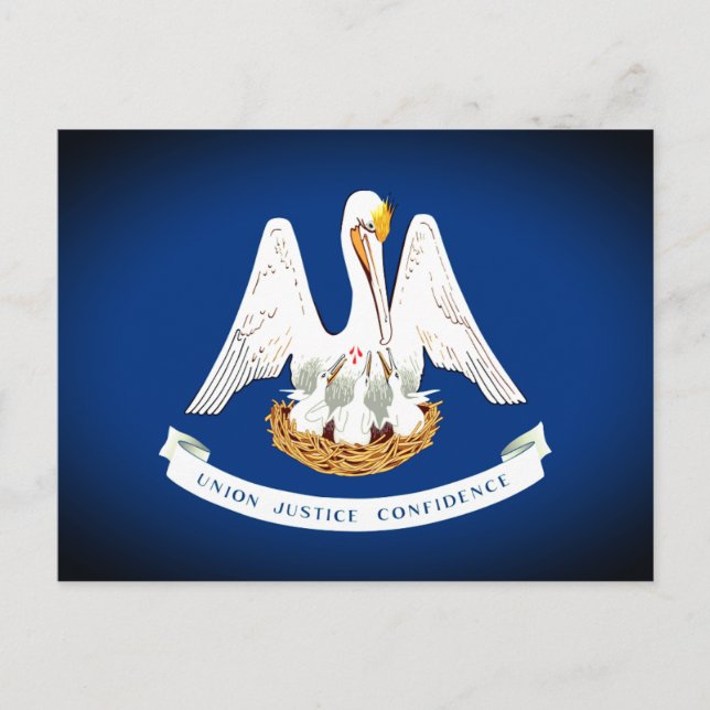 Postal Bandera de Luisiana (Anverso)