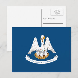 Postal Bandera de Luisiana, Bandera de Luisiana