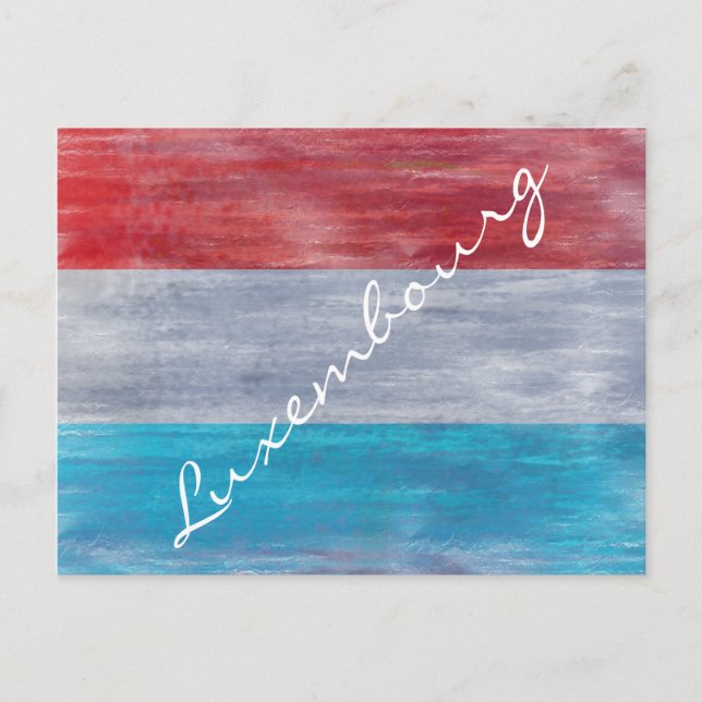 Postal Bandera de Luxemburgo - Personalizar (Anverso)