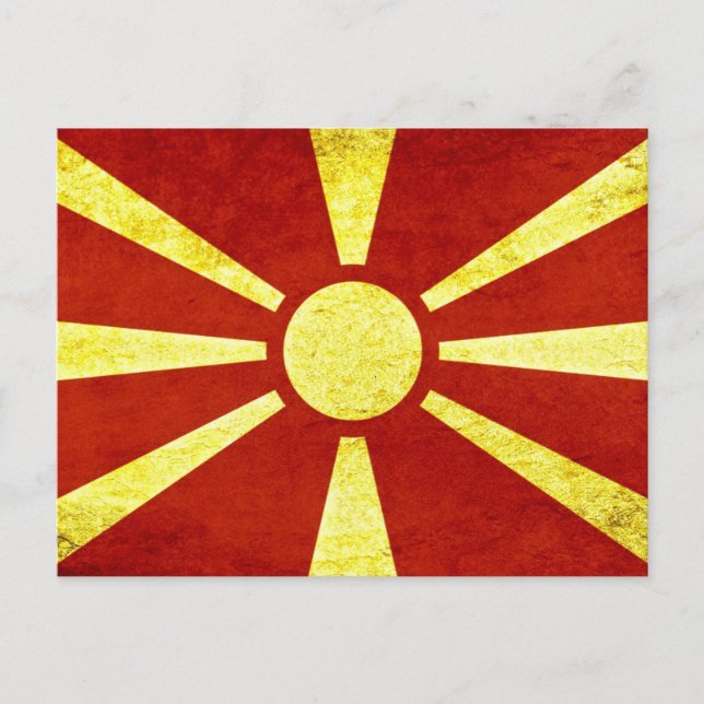 Postal Bandera de Macedonia (Anverso)