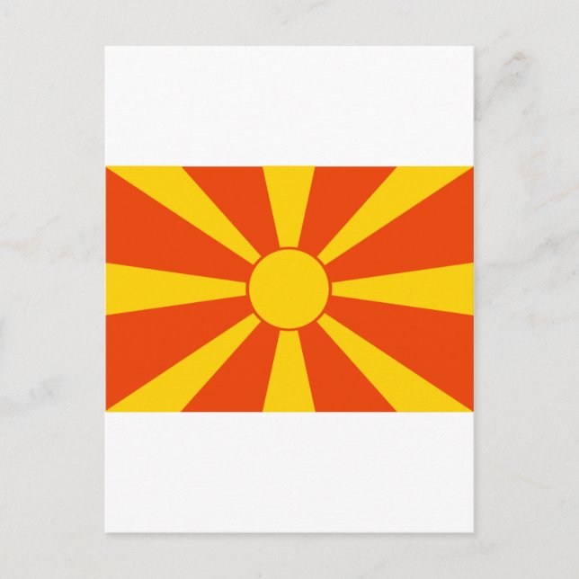Postal Bandera de Macedonia (Anverso)