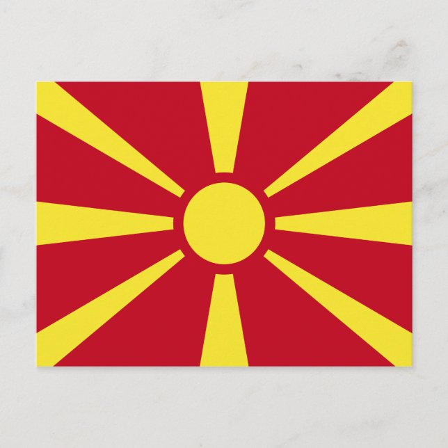 Postal Bandera de Macedonia (Anverso)
