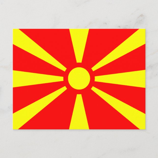 Postal Bandera de Macedonia (Anverso)