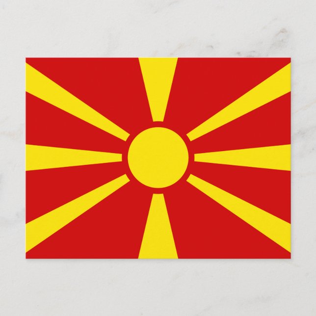 Postal Bandera de Macedonia del Norte (Anverso)