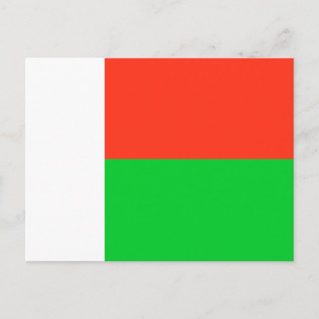 Postal Bandera de Madagascar (Anverso)