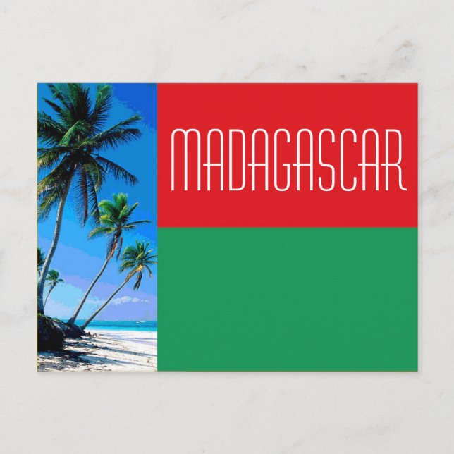 Postal Bandera de Madagascar (Anverso)