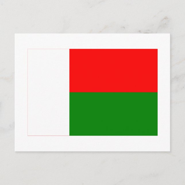 Postal Bandera de Madagascar (Anverso)