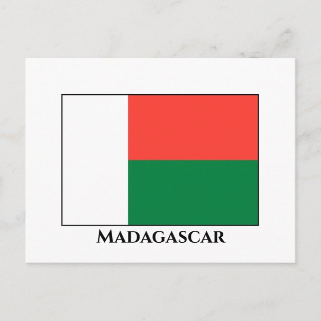 Postal Bandera de Madagascar (Anverso)