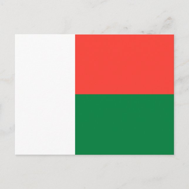 Postal Bandera de Madagascar (Anverso)