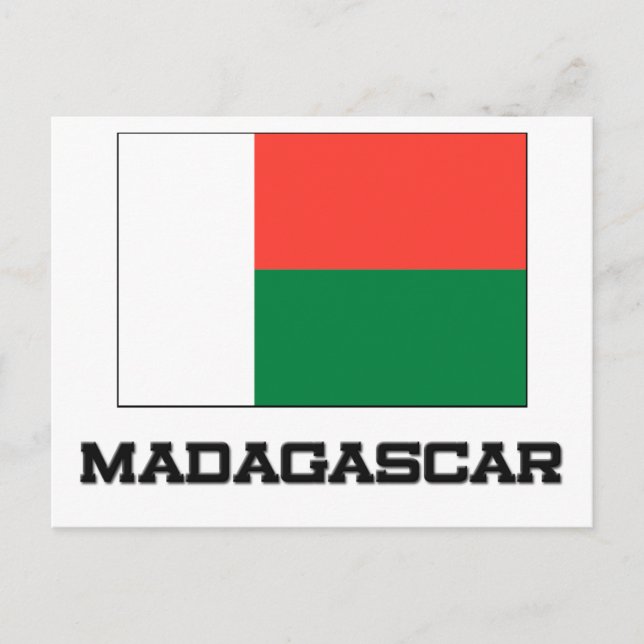 Postal Bandera de Madagascar (Anverso)
