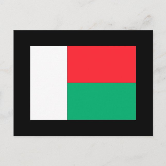 Postal Bandera de Madagascar (Anverso)