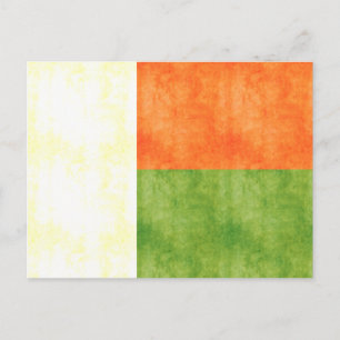 Postal Bandera de Madagascar retro vintage