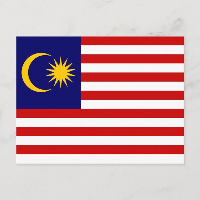 Postal Bandera de Malasia (Anverso)