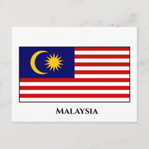 Postal Bandera de Malasia