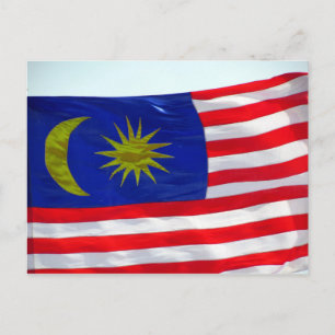Postal bandera de malasia