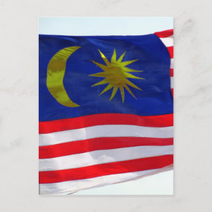 Postal bandera de malasia